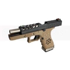 AW VX0111 GLOCK17 G17 HexCut GBB Airsoft Tabanca - Tan - Siyah