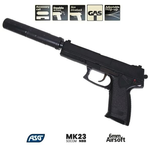 14763 ASG MK23 AIRSOFT TABANCA - SUSTURUCU DAHIL