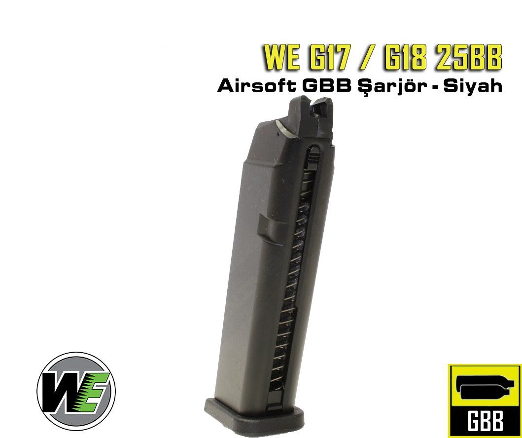 WE GLOCK G17 - G18 - G34 - G33 - G35 YEDEK ŞARJÖR