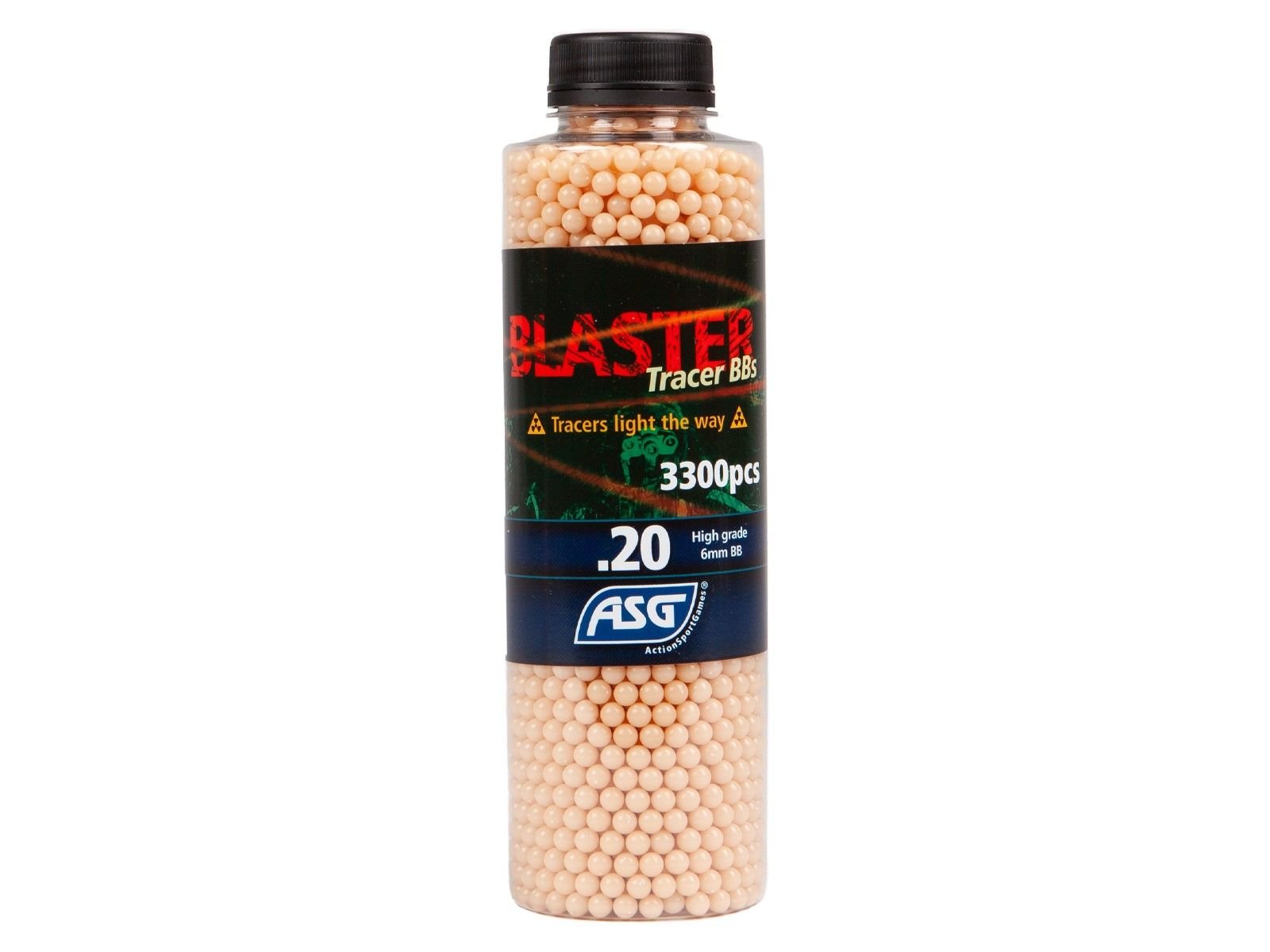 Blaster Tracer, 0.20g, airsoft BB, 3300 adetlik şişe, Kırmızı (19464)