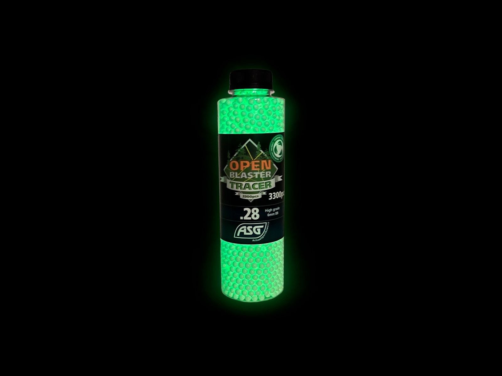 ASG Blaster Tracer, 0.28g, airsoft BB, 3300 adet şişe, Yeşil (19408)