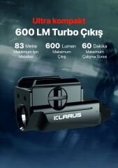 Klarus Gl1 Mikro USB Şarjlı Kompakt Taktik Tabanca Feneri