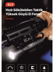 Klarus Gl3 Klarus Gl3 Usb-C Şarj Edilebilir LED Taktik Tüfek Feneri