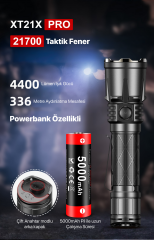 KLARUS XT21X PRO 4400 Lümen Şarjlı Taktik El Feneri