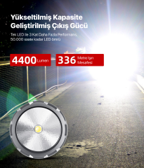 KLARUS XT21X PRO 4400 Lümen Şarjlı Taktik El Feneri