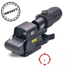 SOTAC 558 G33 BLACK Red Dot Holographic Reflex Sight + G33 3X Magnifier Combo Built-in Flip QD Mount Nişangah - Siyah