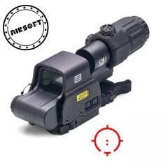 SOTAC 558 G33 BLACK Red Dot Holographic Reflex Sight + G33 3X Magnifier Combo Built-in Flip QD Mount Nişangah - Siyah