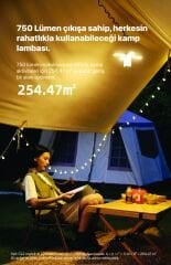 Klarus CL2 Pro 14000 mAh Powerbank Kapasiteli Katlanabilir Kamp Lambası (Beyaz)