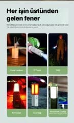 Klarus CL2 Pro 14000 mAh Powerbank Kapasiteli Katlanabilir Kamp Lambası (Beyaz)