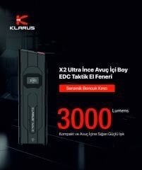 KLARUS FlatTac X2 3000 Lümen Ultra İnce Taktik El Feneri