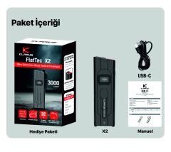 KLARUS X2 ULTRA İNCE EDC TACTİK EL FENERİ