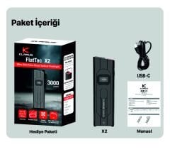 KLARUS X2 ULTRA İNCE EDC TACTİK EL FENERİ