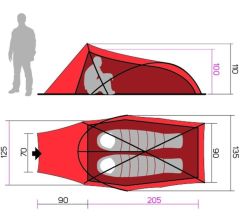 Hannah Hawk Snow 2 Kişilik Ultralight 5 Mevsim Çadır