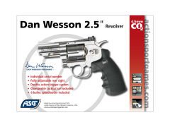 ASG DAN WESSON 2,5'' HAVALI TABANCA, BB, GÜMÜŞ