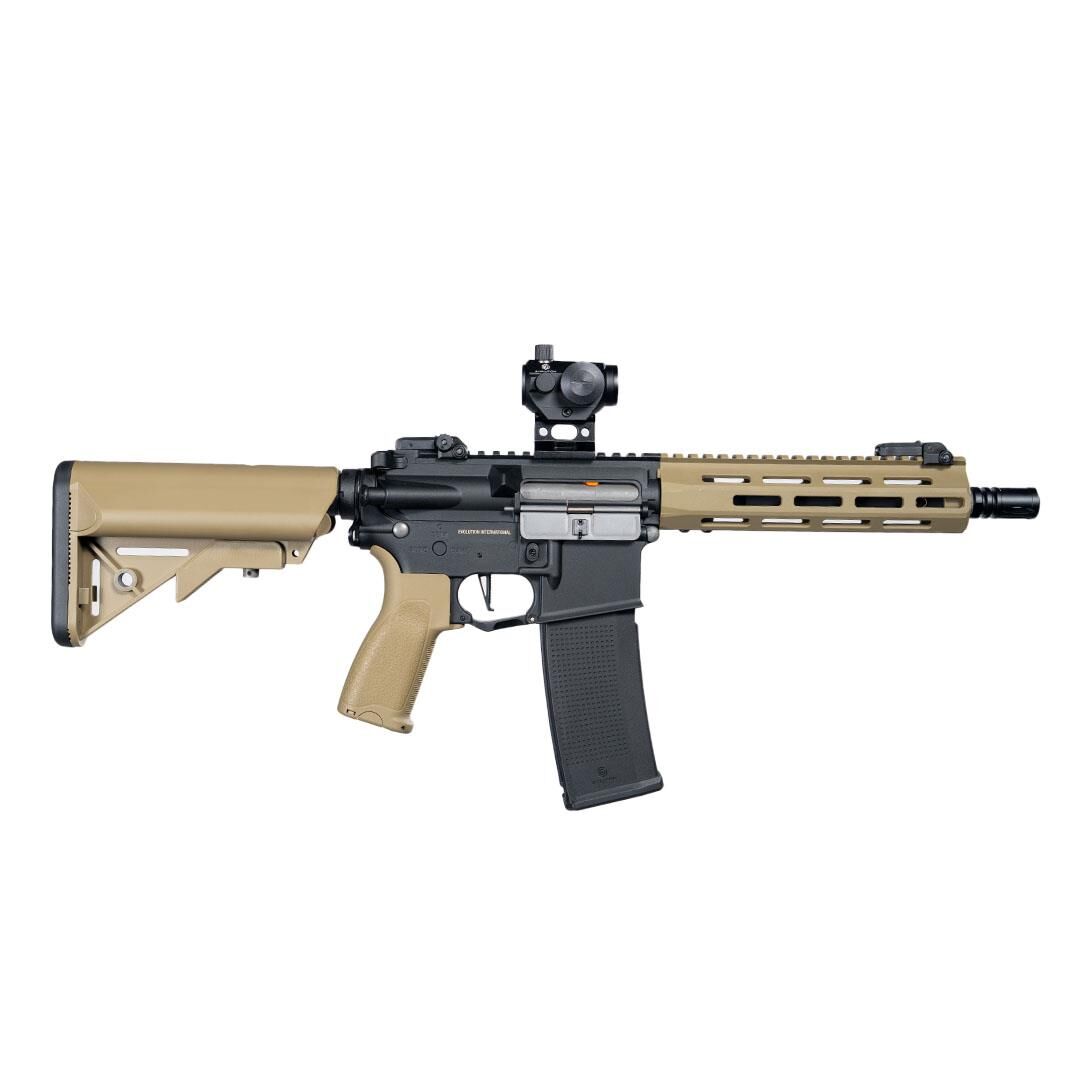 Evolution Recon S-PACK 10'' Carbontech Siyah-Tan Airsoft Tüfeği + EVOLUTION REDD DOT 7.4v LiPo Pil (SL-1100BT.AP)
