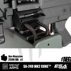 Specna Arms SA-249 MK2 CORE™ LMG Airsoft Tüfeği – Siyah