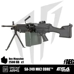 Specna Arms SA-249 MK2 CORE™ LMG Airsoft Tüfeği – Siyah