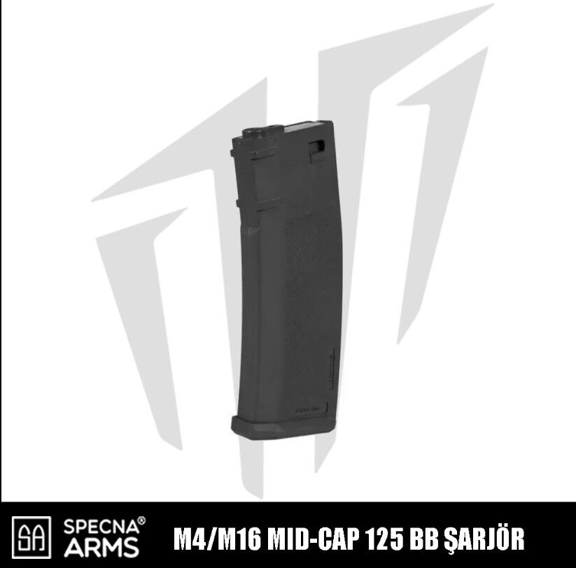 Specna Arms Airsoft Şarjör – Mid-Cap 125BB S-Mag – Siyah