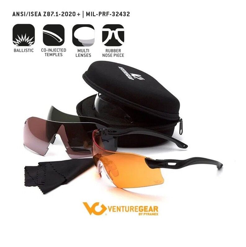 VENTUREGEAR® DROPZONE® BALISTIK ANTIFOG 4 CAMLI ATIŞ GÖZLÜĞÜ SETİ