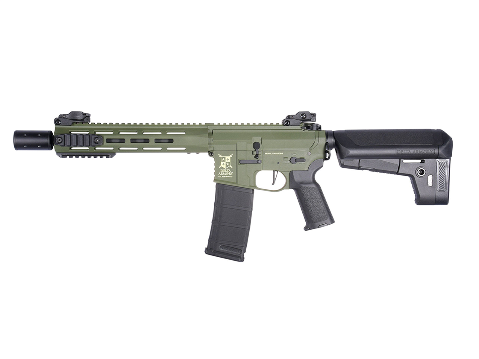 20302 DELTA ARMORY AR15 10''SILENTOPS YEŞİL AİRSOFT TÜFEK