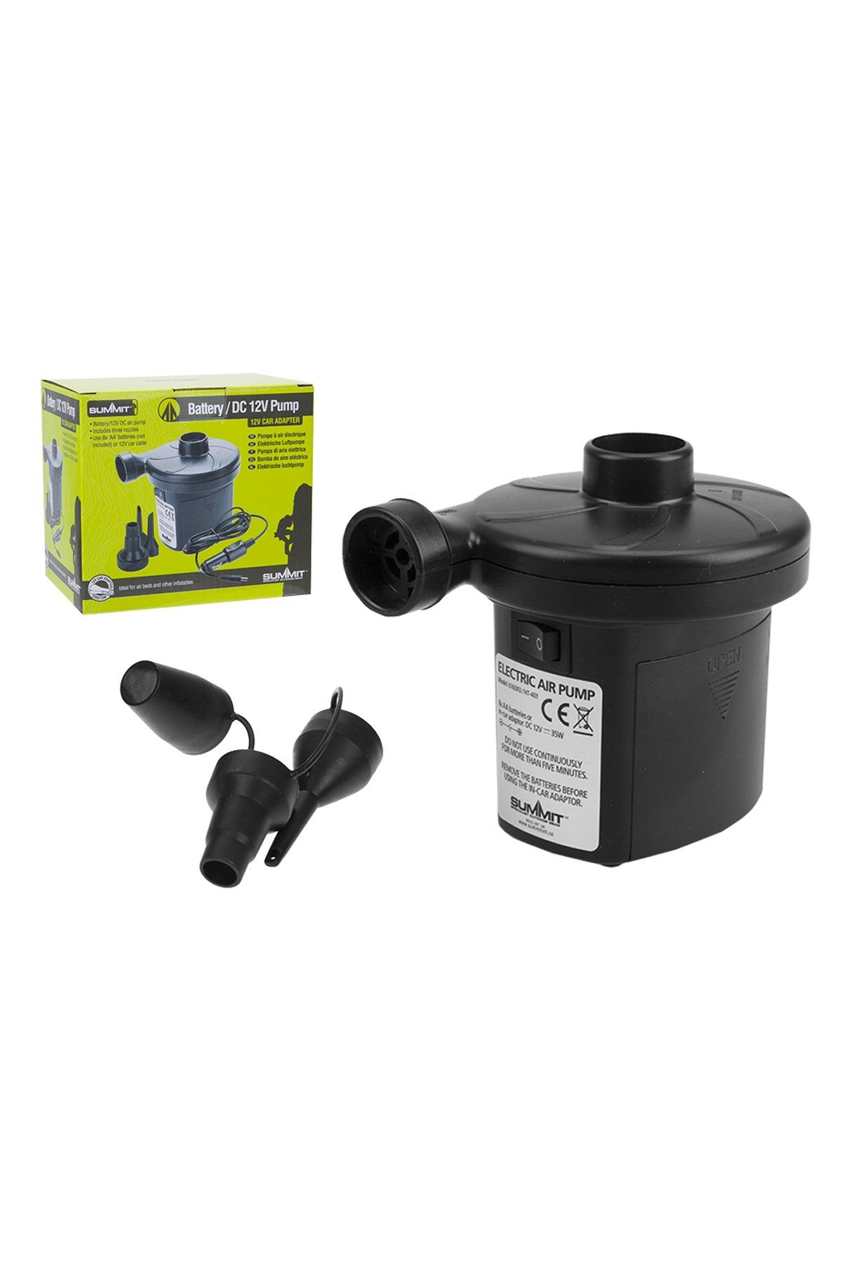 Summit Pilli Hava Pompası 12V & Battery Power Air Pump Black
