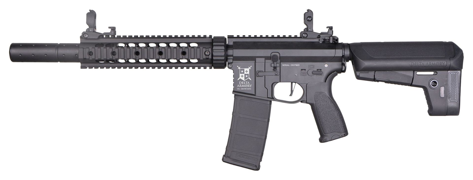 Delta Armory AR15 SilentOps 9'' BRAVO Airsoft Tüfek / Siyah DA-B08                                (PİL VE ŞARJ ALETİ HEDİYELİ)