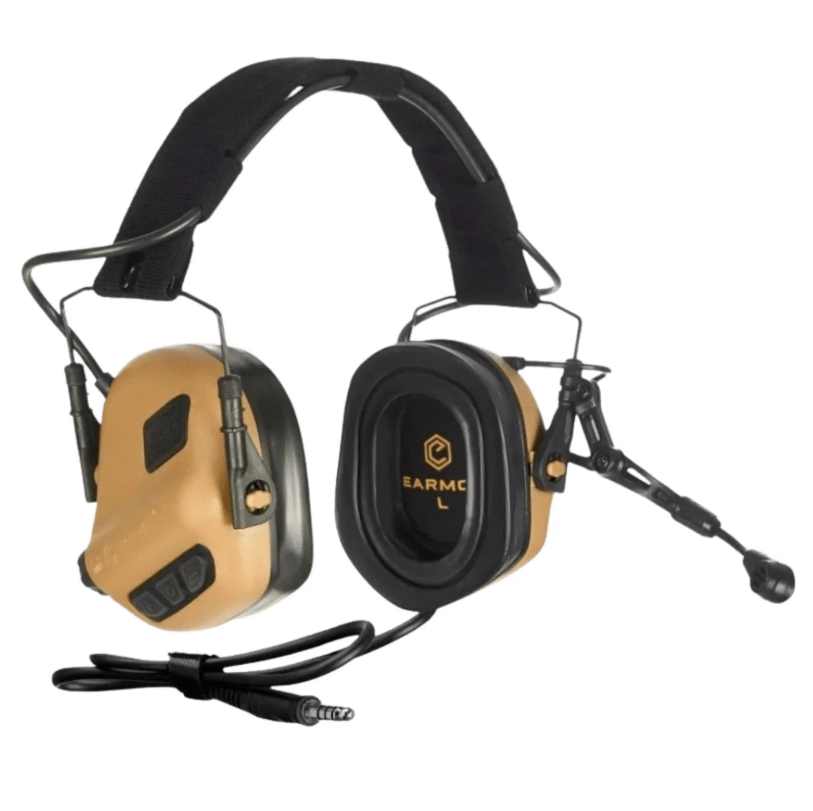 Earmor M32 Plus Coyote Brown Telsiz Kablolu Elektronik Atış Kulaklığı