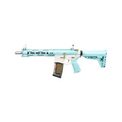 G&G CM16 Stealth 556 Macaron Blue Mavi Airsoft Tüfeği – LiPo Pil + Şarj Aleti + 0.28g BB Hediyeli
