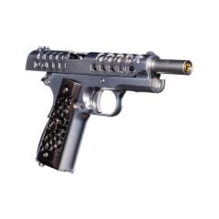 WE 1911 Hex-Cut Gümüş Green Gas Blowback Airsoft Tabanca Seti