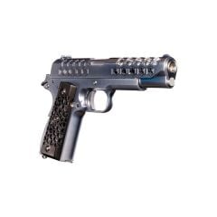 WE 1911 Hex-Cut Gümüş Green Gas Blowback Airsoft Tabanca Seti