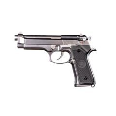 WE Beretta M92 Standart Gümüş Green Gas Blowback Airsoft Tabanca Seti