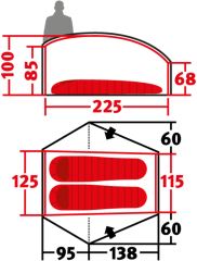 Wechsel Venture 2 Ultralight İki Kişilik Çadır Grey