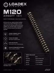 LOADEX M120 Airsoft Yayı – Yüksek Karbonlu Çelik AEG Yay