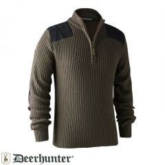 DEERHUNTER Rogaland Yarım Fermuarlı Kahve Kazak S
