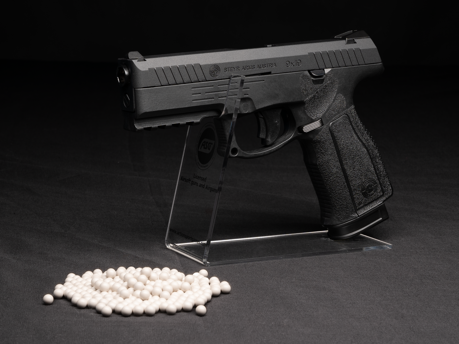 ASG STEYR L9-A2 SİYAH BLOWBACK AIRSOFT TABANCA + GBB ŞARJÖR