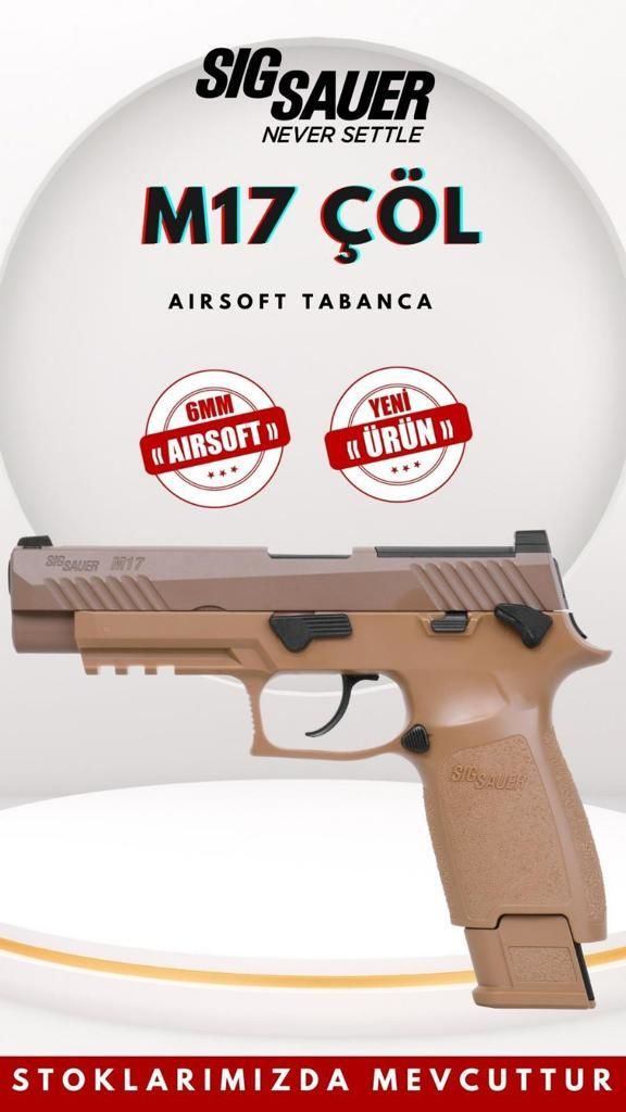 SIG Sauer P320 M17 Airsoft Tabanca (Green Gas / Çöl)