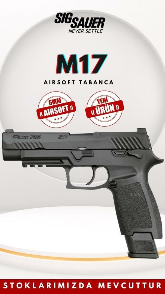SIG Sauer P320 M17 Airsoft Tabanca (Green Gas / Siyah)