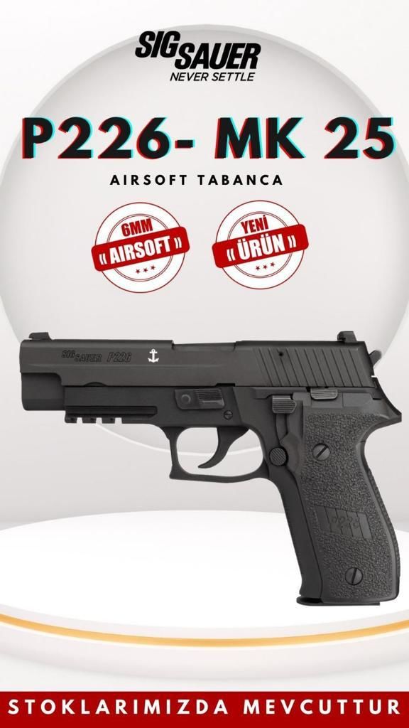 Sig Sauer P226 MK25 Airsoft Tabanca | Green Gas Blowback - 295 FPS